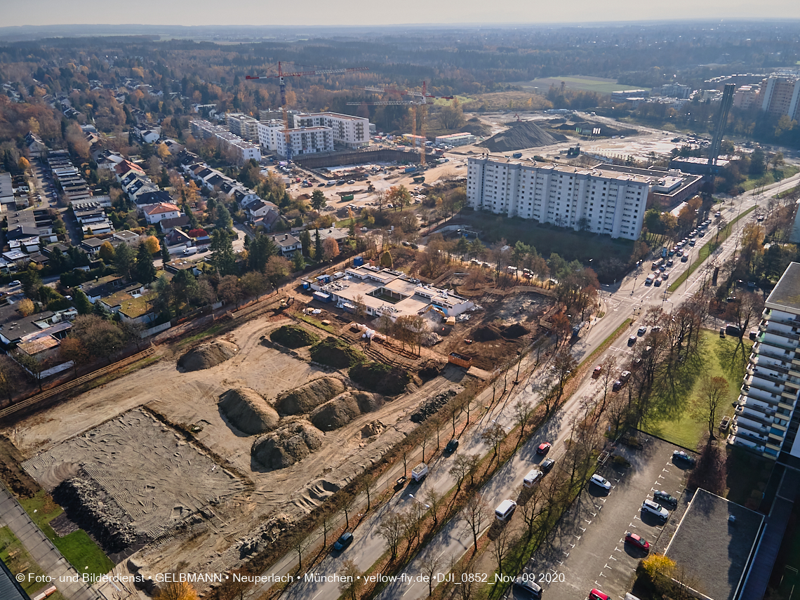 09.11.2020 - Baustelle der neuen Grundschule am Karl-Marx-Ring in Neuperlach